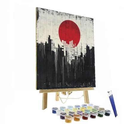 Banksy Inspired Carbon Ledger Eclipse paint by numbers