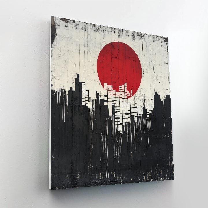 Banksy Inspired Carbon Ledger Eclipse paint by numbers