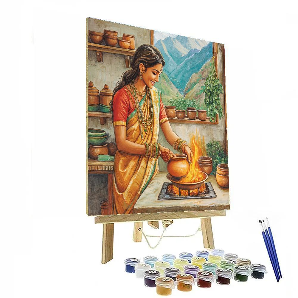 Parvati In Emberlight Kitchen Blessing Painting by numbers kit
