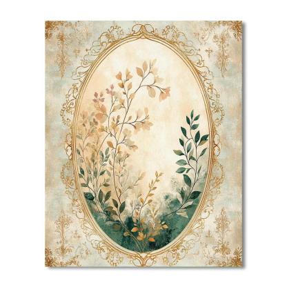 Alphonse Mucha Inspired Luminous Equinox Filigree Paint by numbers art