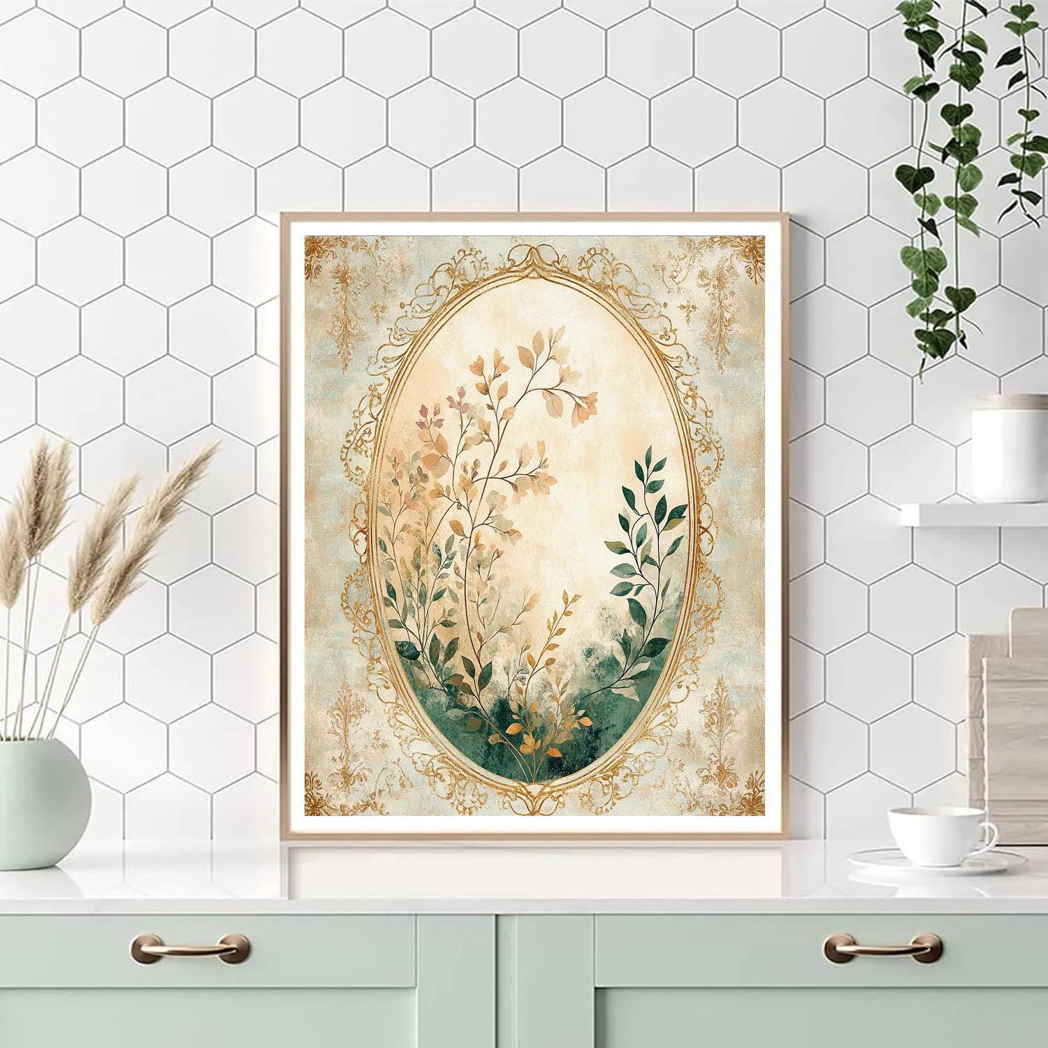 Alphonse Mucha Inspired Luminous Equinox Filigree Paint by numbers art