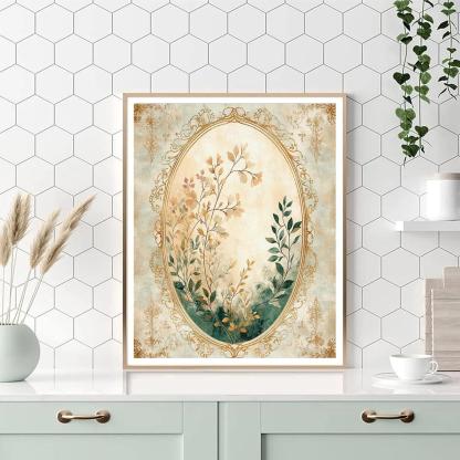 Alphonse Mucha Inspired Luminous Equinox Filigree Paint by numbers art