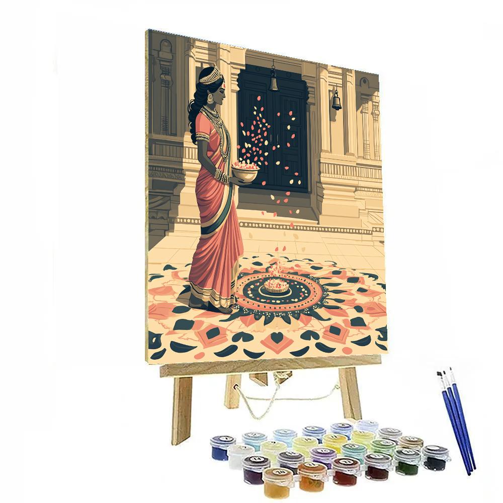 Parvati Festival Rangoli Guardian Paint by numbers art
