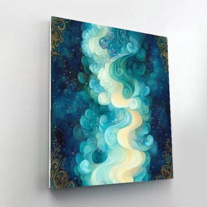 Alphonse Mucha Inspired Nebula Garden Resonance Painting by numbers kit