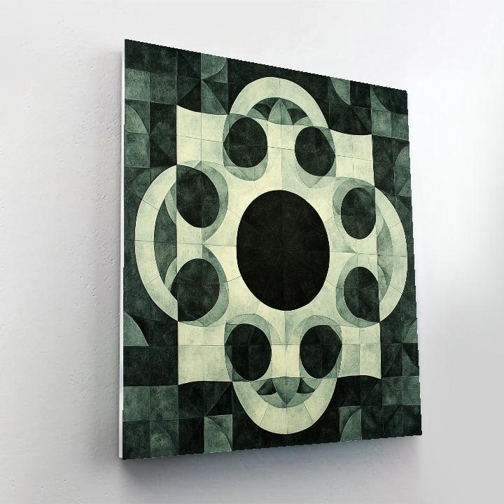 M.C. Escher Inspired Infinity Mirror Tessellation Eclipse paint by color