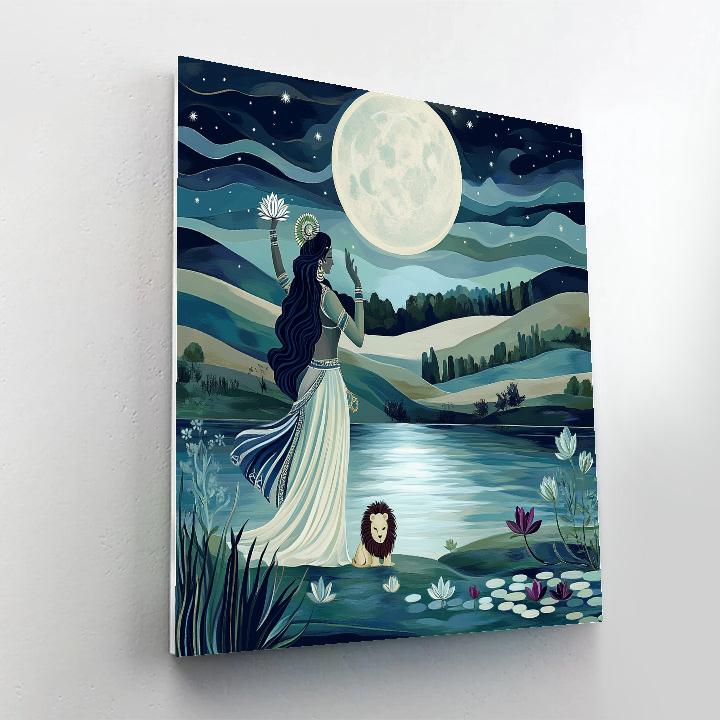 Parvati Moonlit Lake Protection paint by number