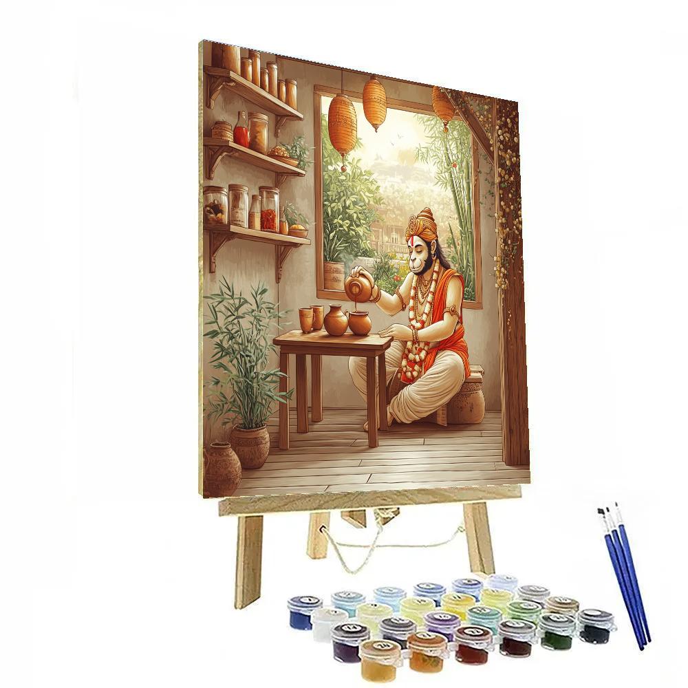 Hanuman Tea House Calm Number painting