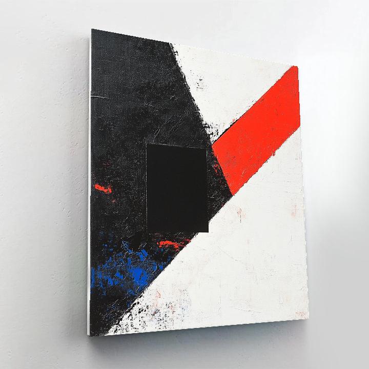 Kazimir Malevich Inspired Event Horizon Silence Number painting