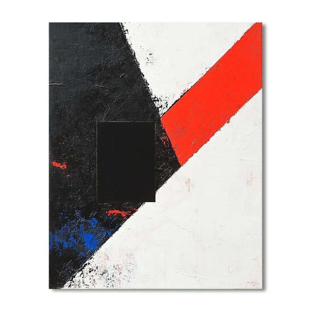 Kazimir Malevich Inspired Event Horizon Silence Number painting