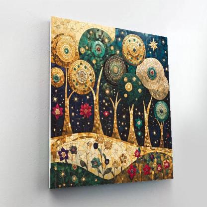Gustav Klimt Inspired Auric Mycelium Constellation Grove DIY paint by numbers