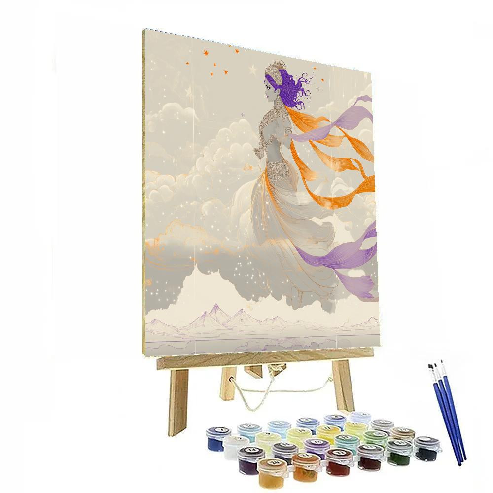 Parvati Cloud Chariot Dreamscape paint by color