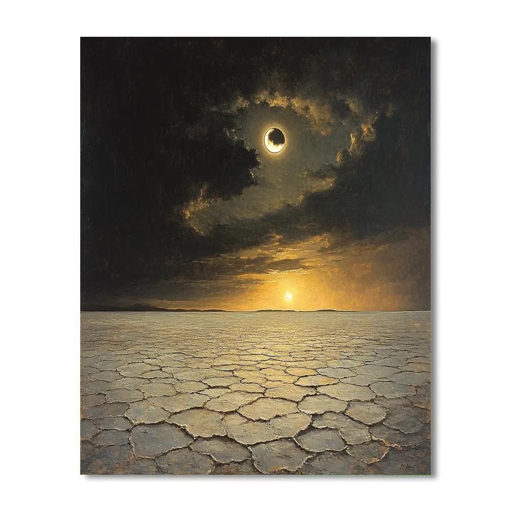 Francisco Goya Inspired Eclipse Over Salt Flats Paint by numbers art