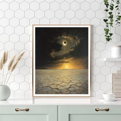 Francisco Goya Inspired Eclipse Over Salt Flats Paint by numbers art