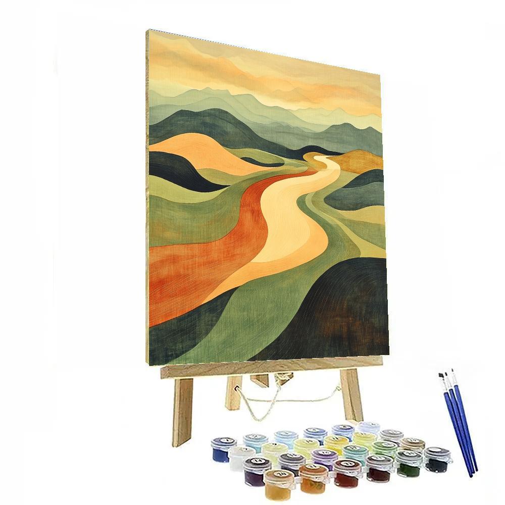 Nandalal Bose Inspired Monsoon Raga Vortex Paint by numbers kits