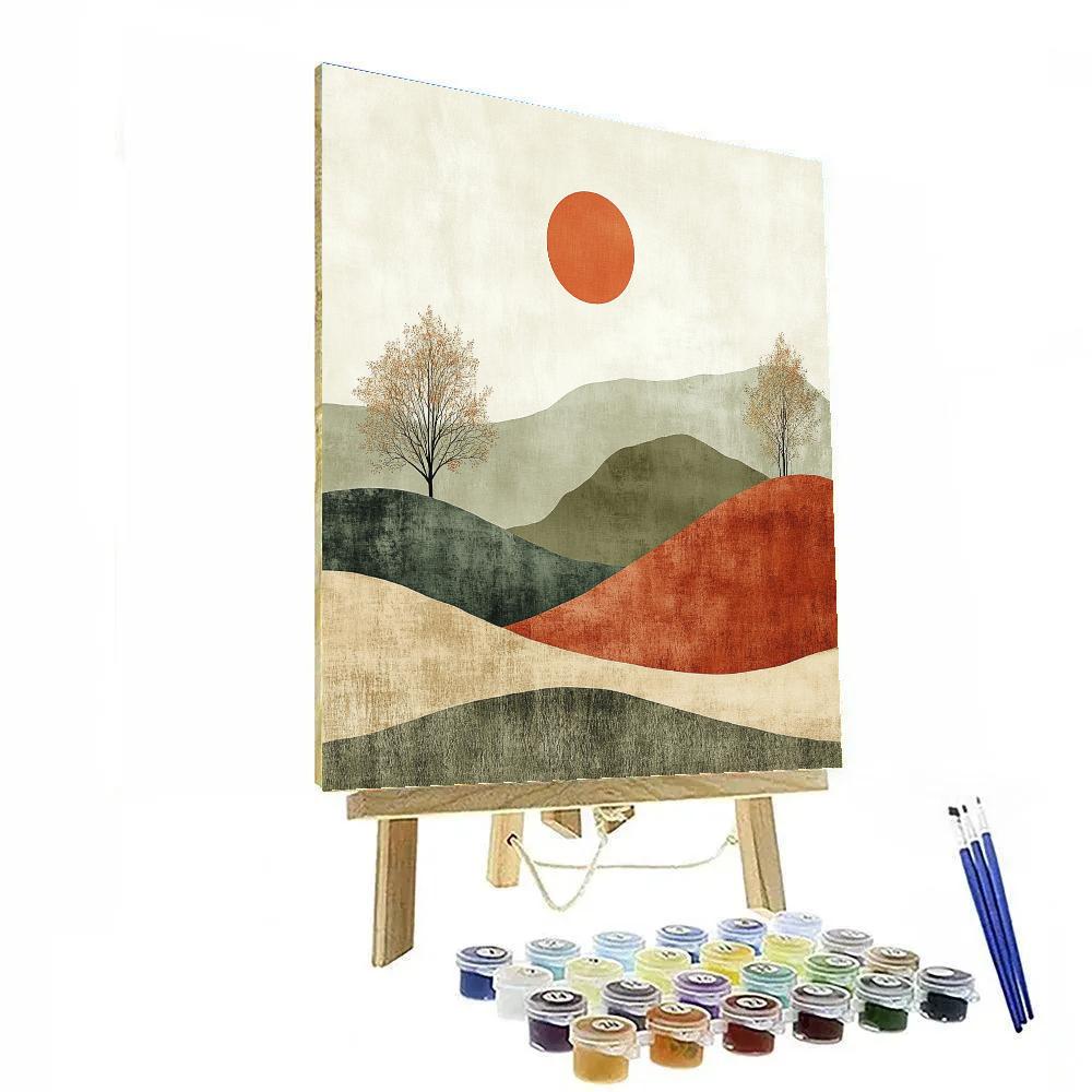 Nandalal Bose Inspired Equinox Ashramic Silence Patternfield Paint by numbers kits
