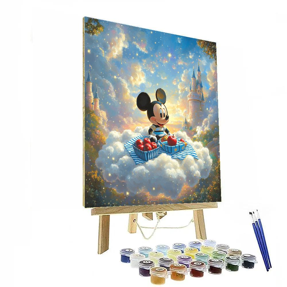 Mickey Mouse Cloud Castle Picnic paint by color