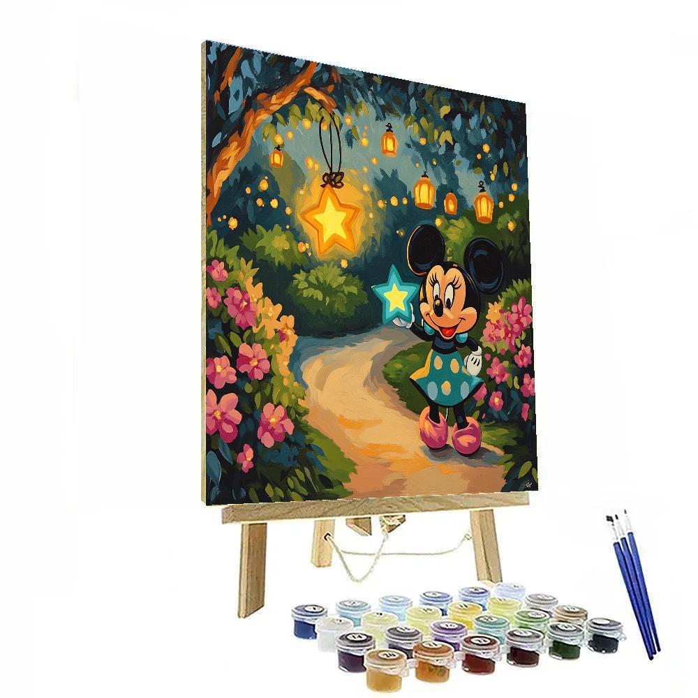 Minnie Mouse Garden Lantern Parade Paint by numbers art
