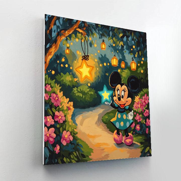 Minnie Mouse Garden Lantern Parade Paint by numbers art
