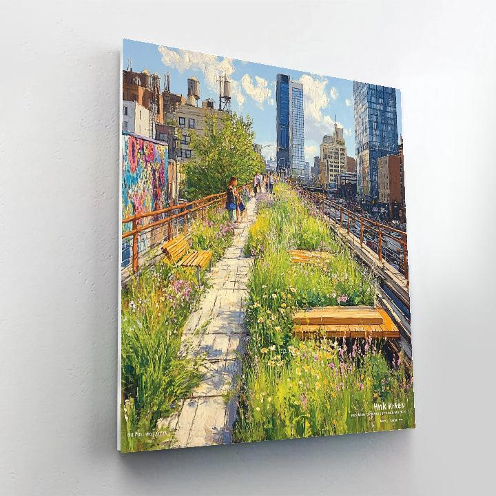 The High Line Spring Bloom New York City United States paint by numbers