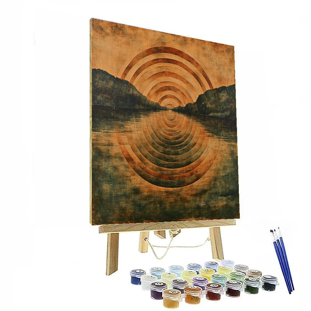 Nandalal Bose Inspired Monsoon Ragam Mandala Painting by numbers kit