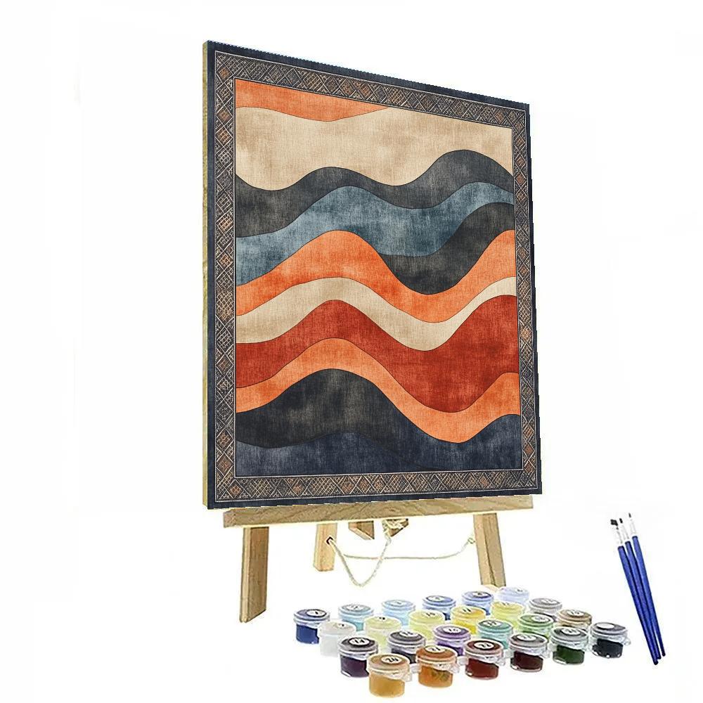 Nandalal Bose Inspired River Memory Confluence Abstract paint by color