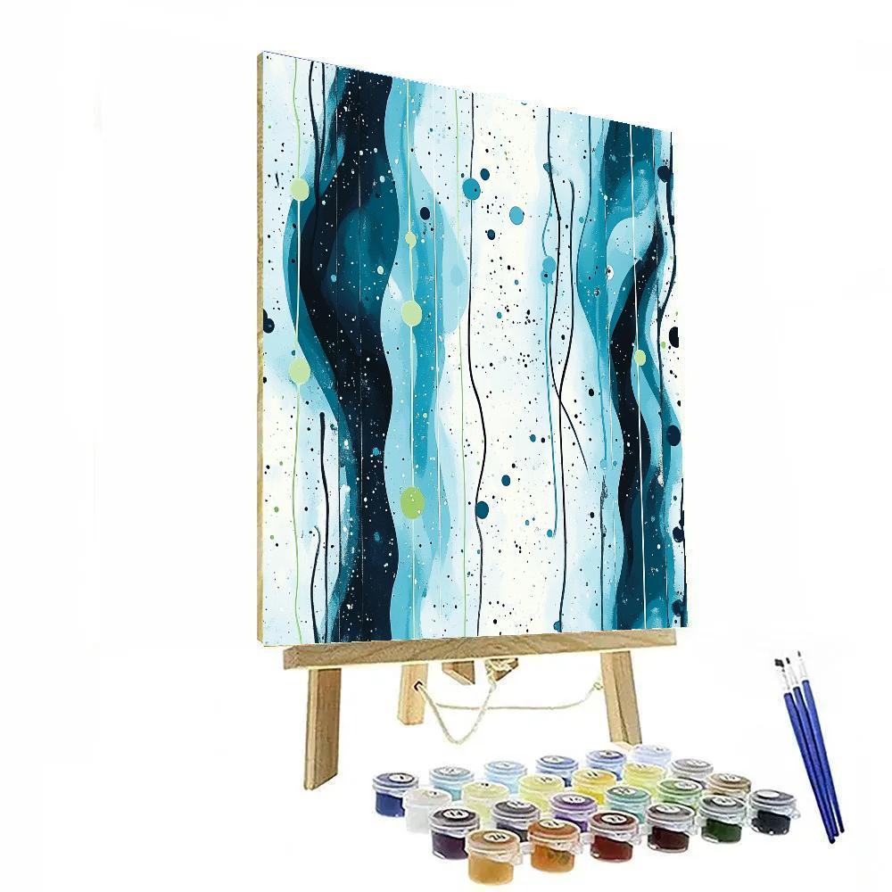 Jackson Pollock Inspired Auroral Ion Storm Tangle paint by numbers