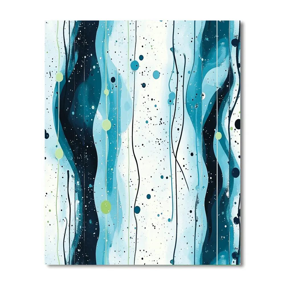 Jackson Pollock Inspired Auroral Ion Storm Tangle paint by numbers