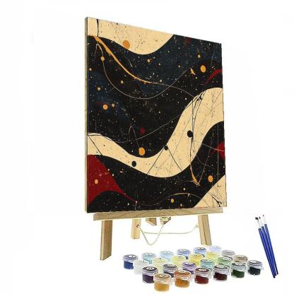 Jackson Pollock Inspired Eclipse Tidal Resonance Field Numbered painting kits