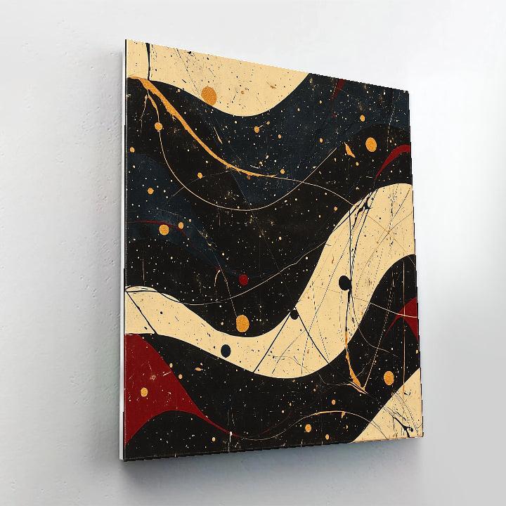 Jackson Pollock Inspired Eclipse Tidal Resonance Field Numbered painting kits