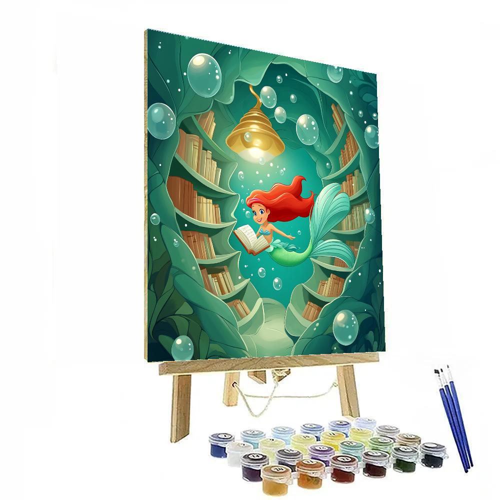 Ariel Undersea Bubble Library paint by numbers