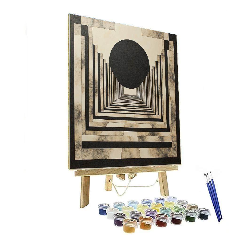 M C Escher Inspired Paradox Lattice Eclipse paint by numbers