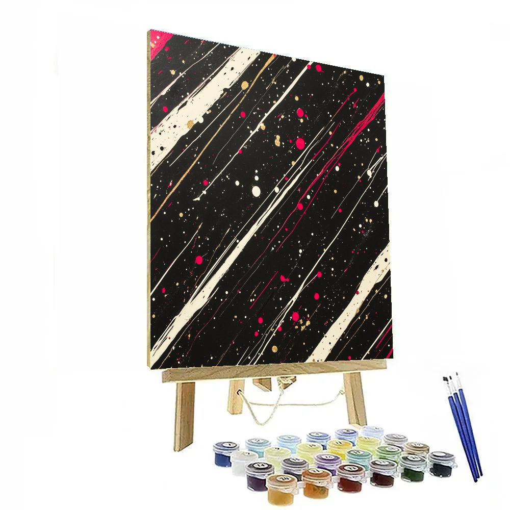 Jackson Pollock Inspired Meteor Shower Abstraction paint by numbers