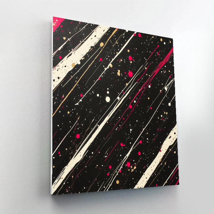 Jackson Pollock Inspired Meteor Shower Abstraction paint by numbers