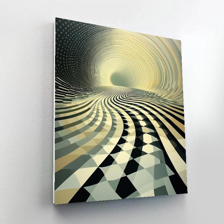 M C Escher Inspired Infinite Tessellation Aurora Paint by numbers art