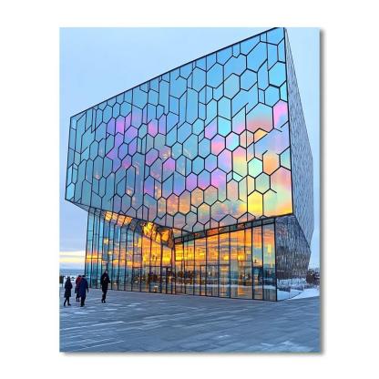 Icy Minimalism At Harpa Concert Hall Reykjavik Iceland Paint by numbers art