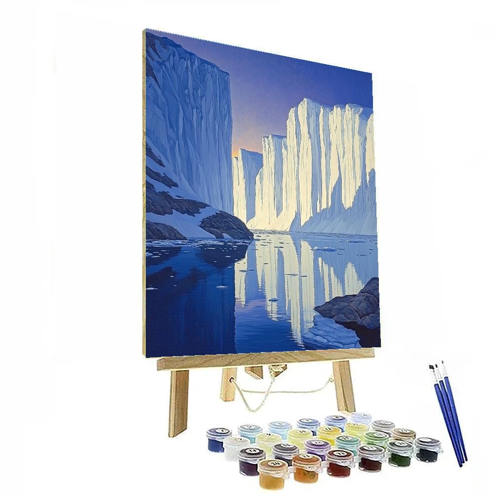 Lawren Harris Inspired Cathedral Fjord Icewalls painting number kit