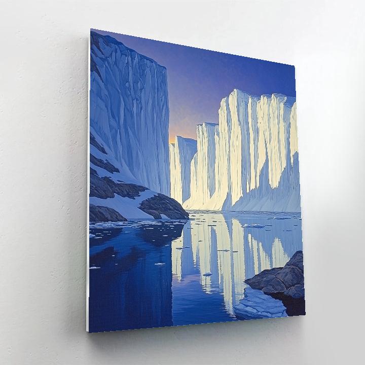 Lawren Harris Inspired Cathedral Fjord Icewalls painting number kit