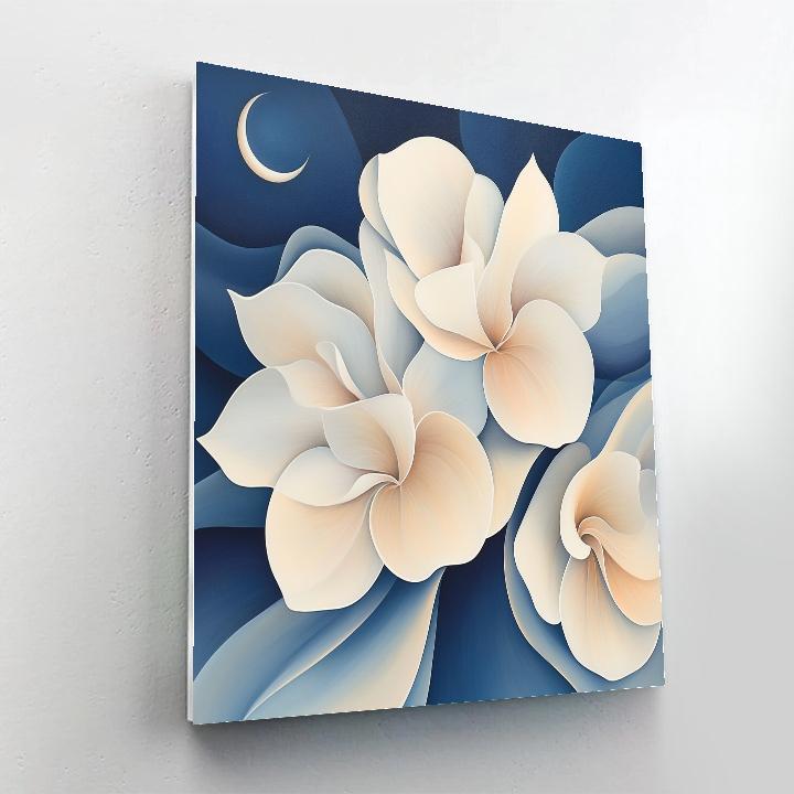 Georgia OKeeffe Inspired Orchid And Moon Painting by numbers kit