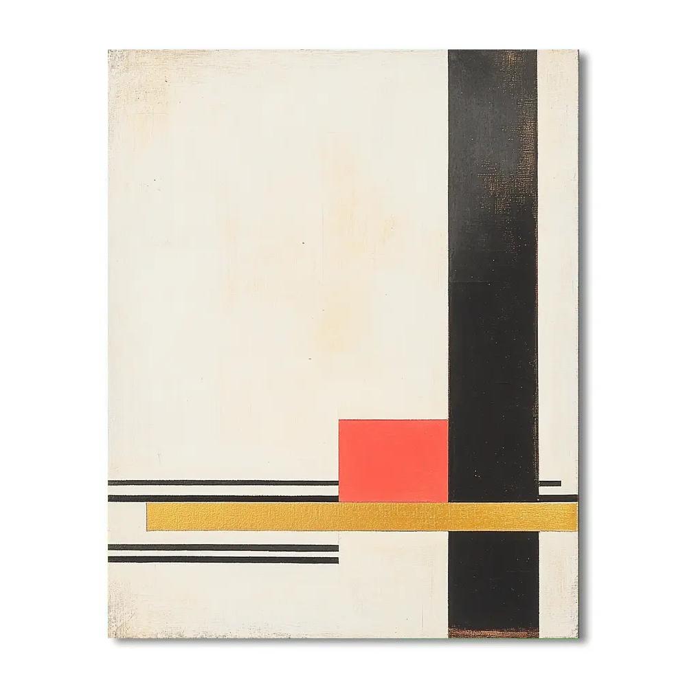 Kazimir Malevich Inspired Pulsar Rhythm Diagram Number painting