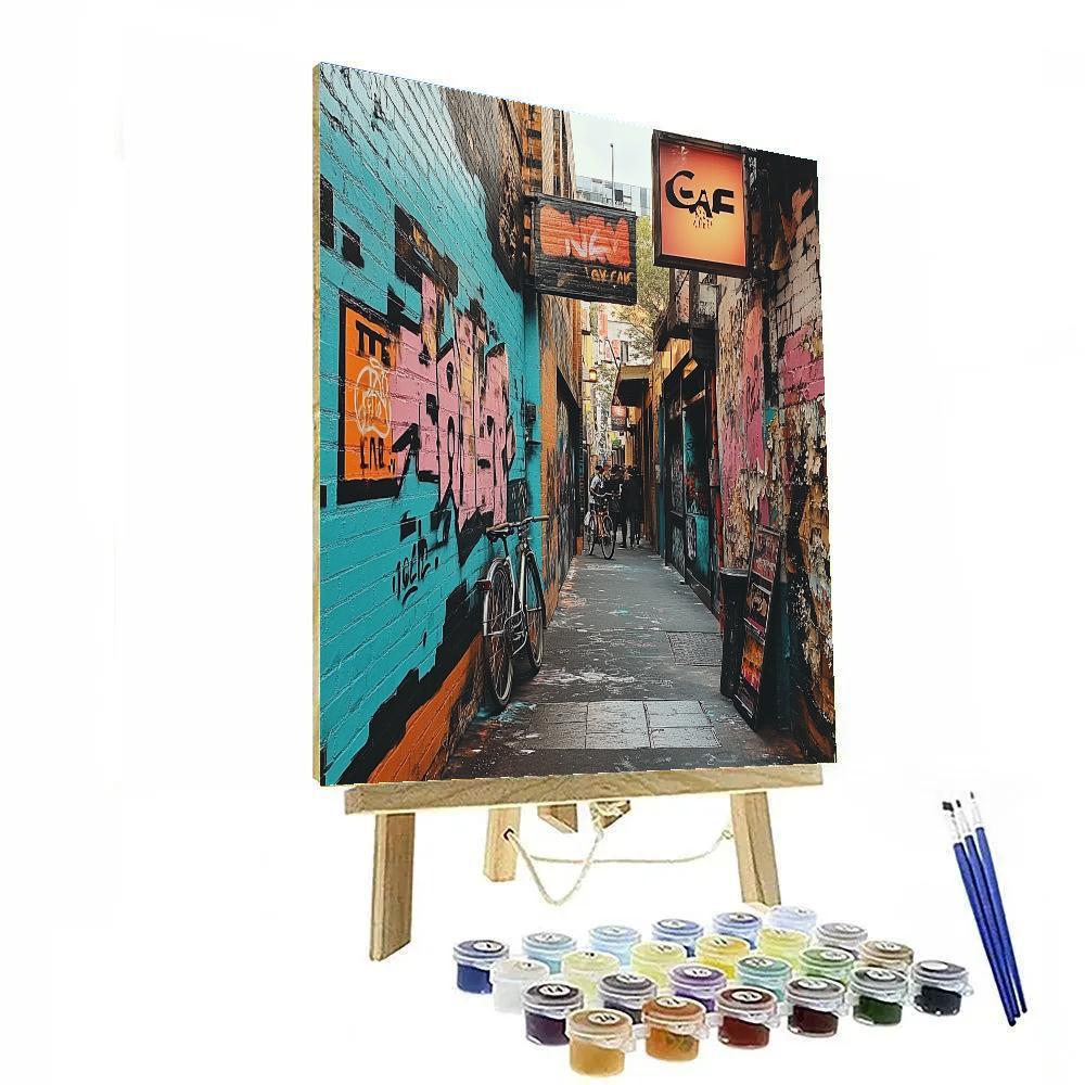 Street Art Alley In Fitzroy Melbourne Australia paint by numbers
