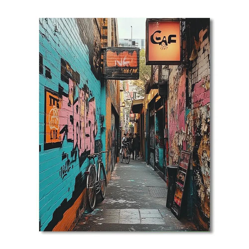 Street Art Alley In Fitzroy Melbourne Australia paint by numbers