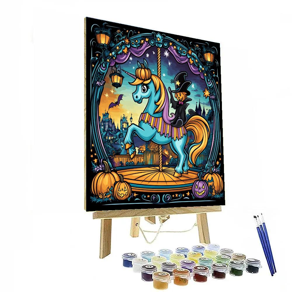 Haunted Carousel Of Candy Corn Dreams painting number kit