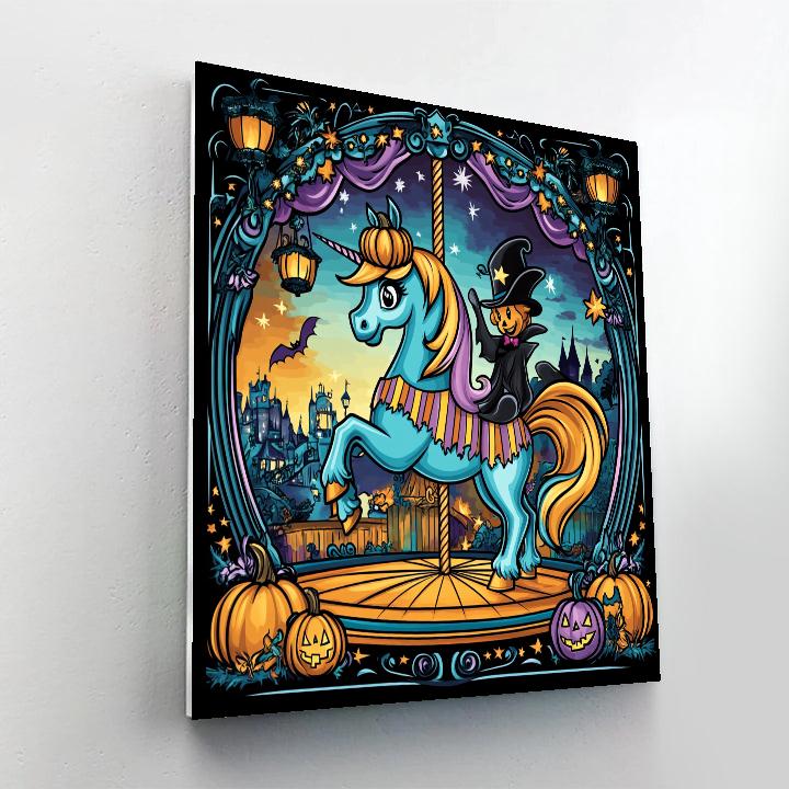Haunted Carousel Of Candy Corn Dreams painting number kit