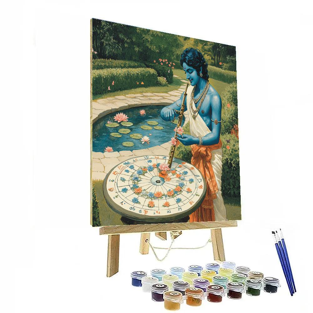 Krishna And The Time Garden Sundial paint by numbers