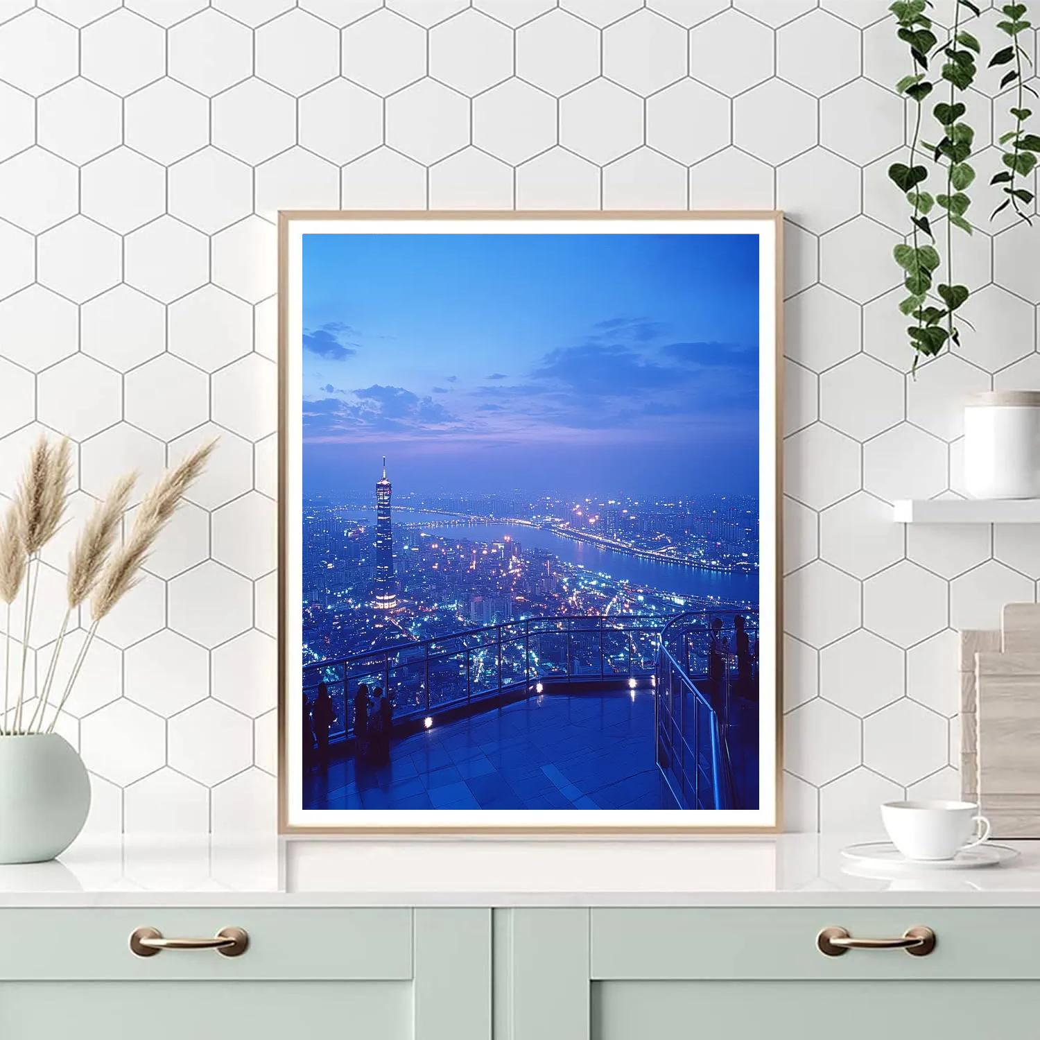 Panoramic View From N Seoul Tower Plaza Seoul South Korea paint by number