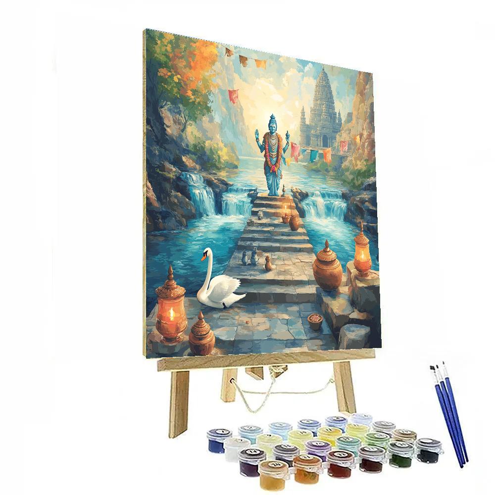 River Confluence With Brahma Blessing painting number kit