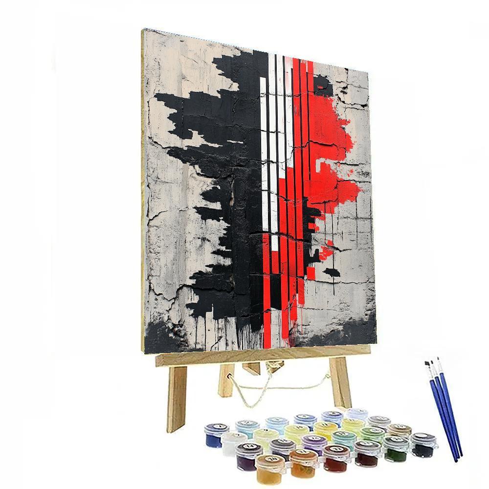 Banksy Inspired Algorithmic Dissent paint by numbers
