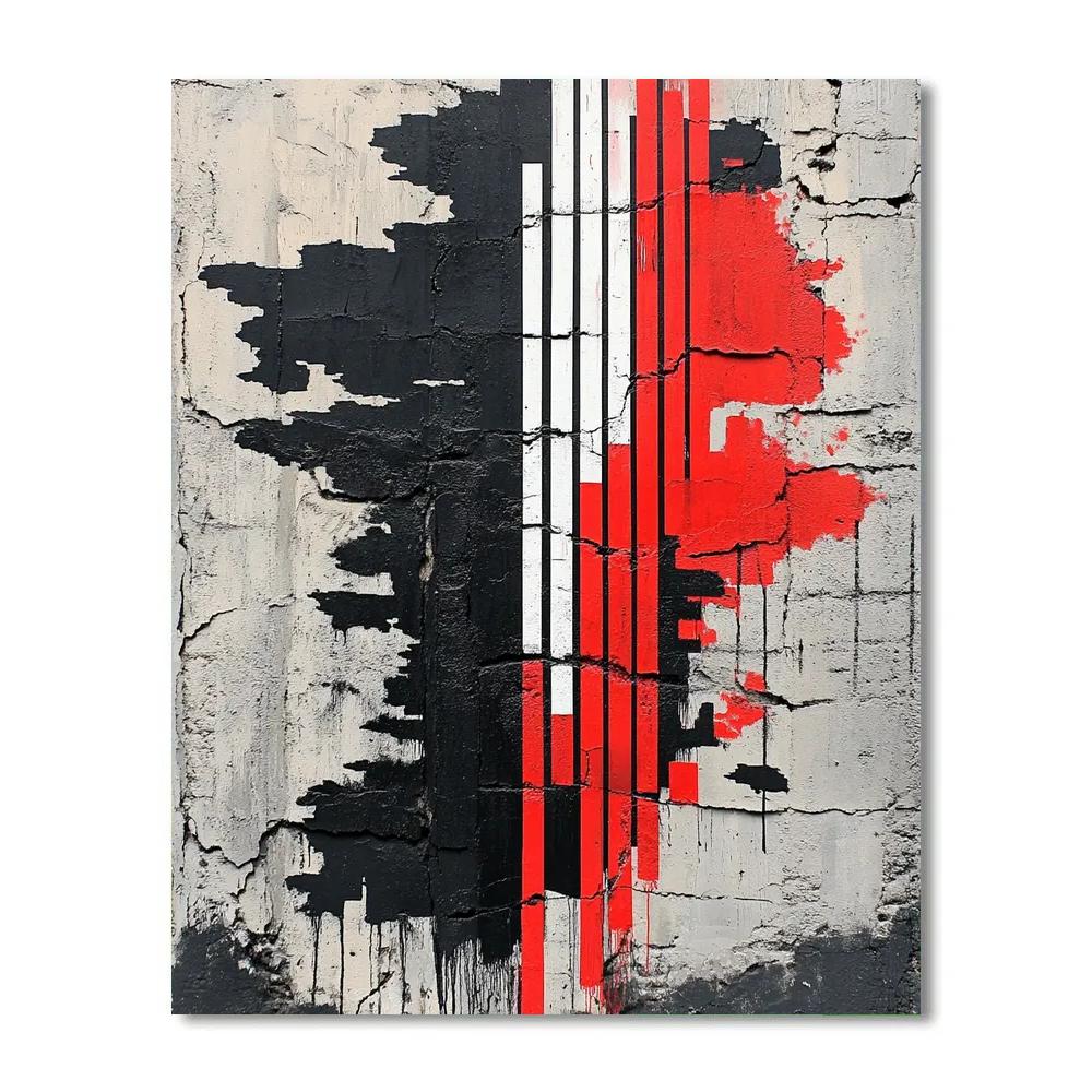 Banksy Inspired Algorithmic Dissent paint by numbers