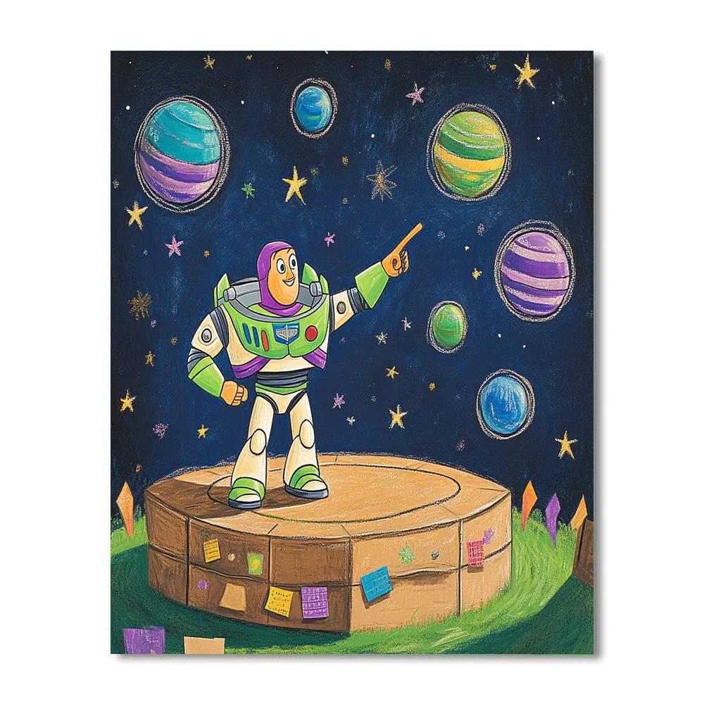 Buzz Lightyear Backyard Galaxy Launch Painting by numbers kit