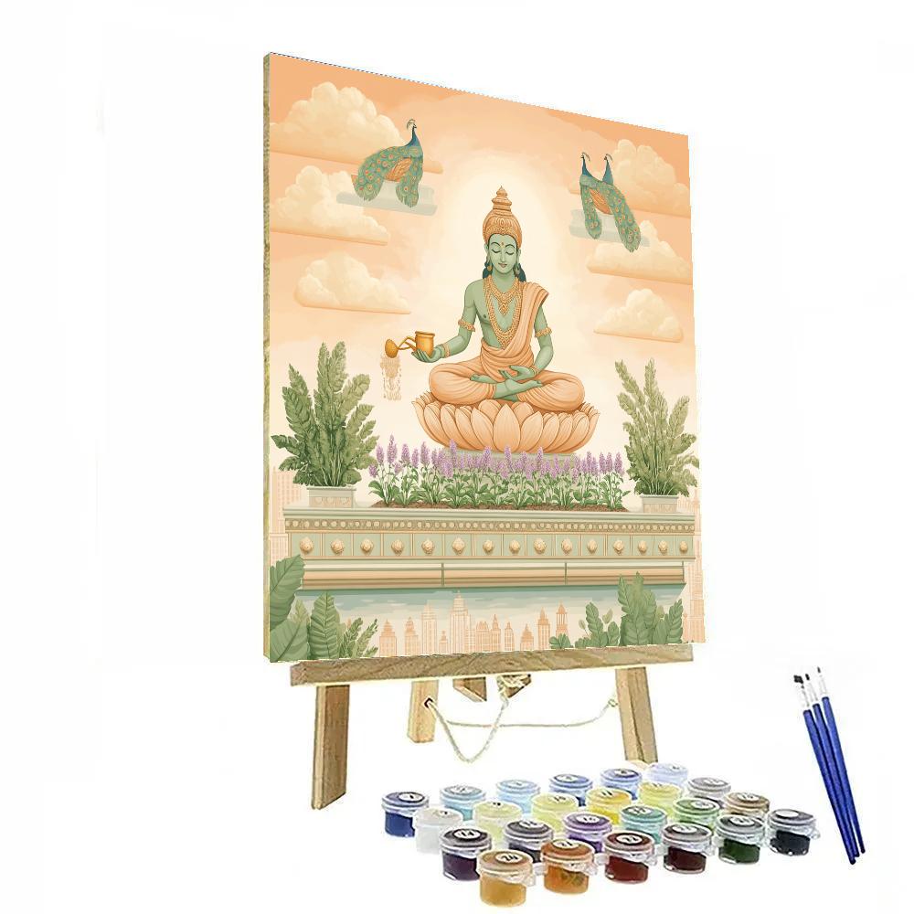 Sky Garden Brahma At Dawn Terrace Painting by numbers kit